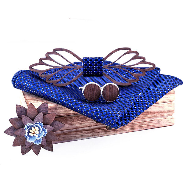 Mahoosive Drevený motýlik 4 dielna súprava T298-C1 35941842