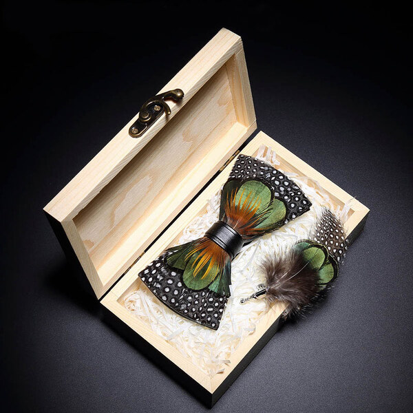 RICK NEER Luxusný motýlik s brošňou RN207 35941859