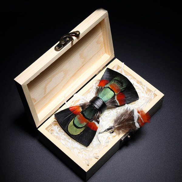 RICK NEER Luxusný motýlik s brošňou RN754 35941860