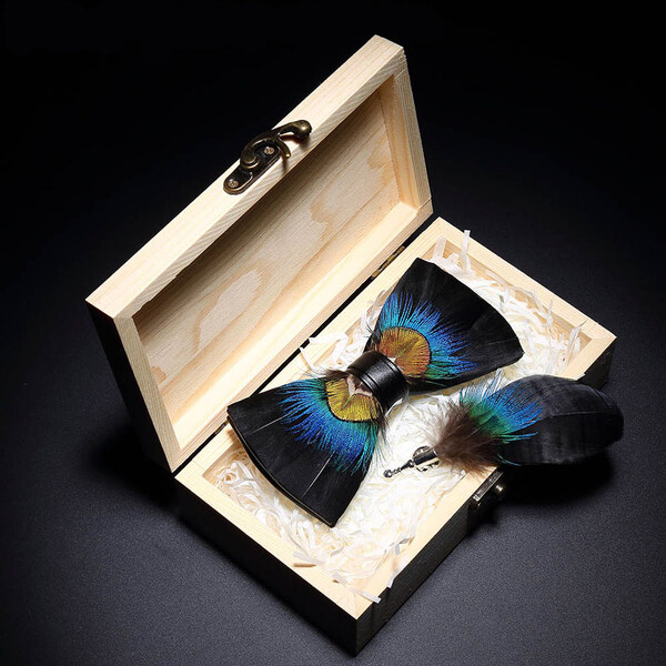 RICK NEER Luxusný motýlik s brošňou RN314 35941861