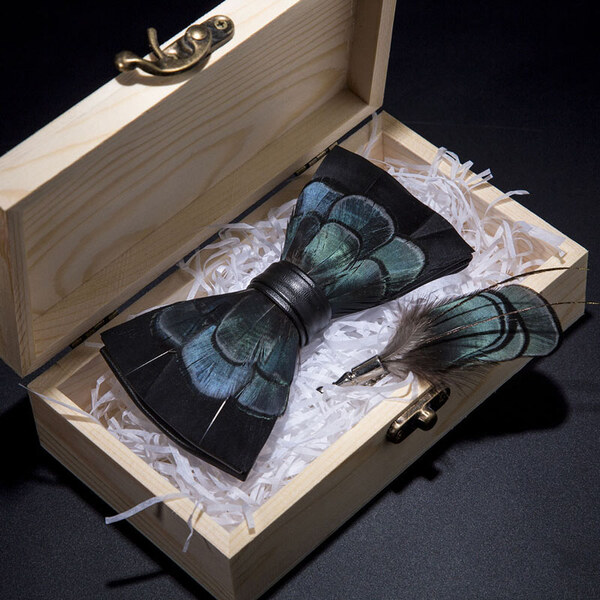 RICK NEER Luxusný motýlik s brošňou RN415 35941862