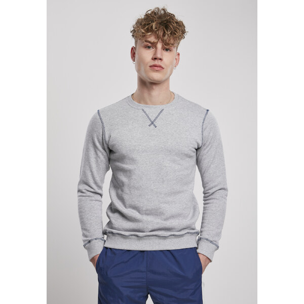 Urban Classics Pánsky sveter s kontrastným prešívaním 50647128