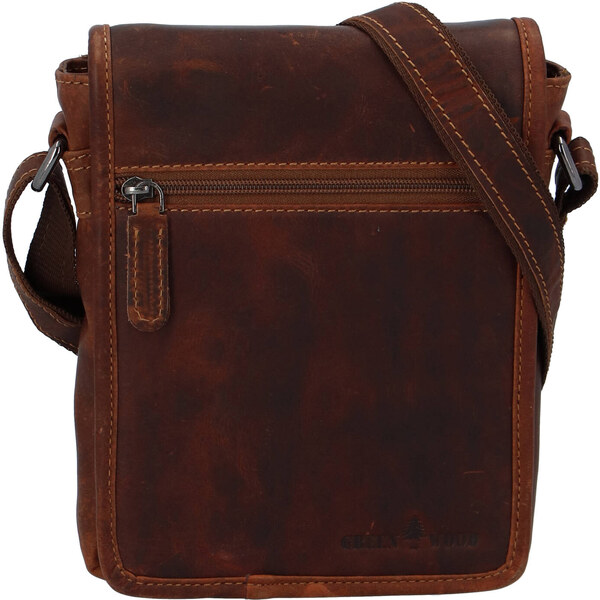 Pánska kožená crossbody taška hnedá - Greenwood Petter hnedá 59815830