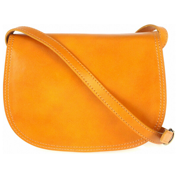 Vera Pelle Kožená crossbody dámska kabelka Enila I Fratelli horčicová 20487319