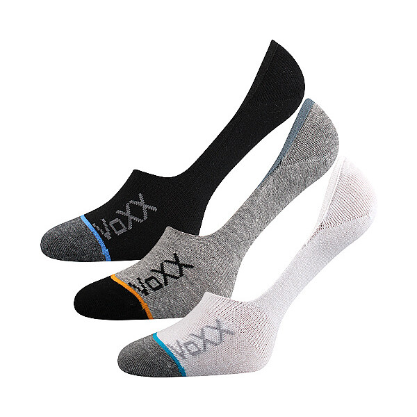 VORTY extra nízke bavlnené ponožky VoXX Biela / Sivá 35-38 3 páry 26252224