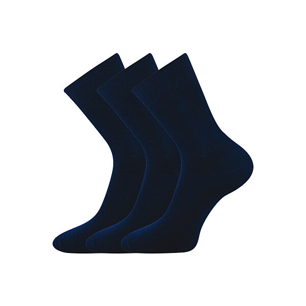 HABIN jednofarebné 100% bavlnené ponožky Lonka Tm. modrá 41-42 3 páry 26458691