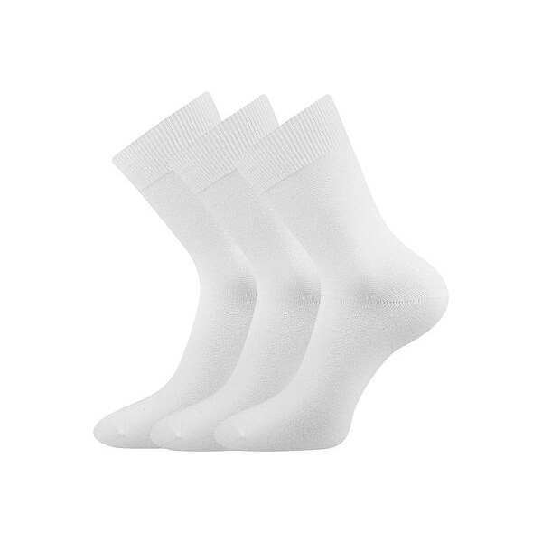 HABIN jednofarebné 100% bavlnené ponožky Lonka Biela 41-42 3 páry 26251761