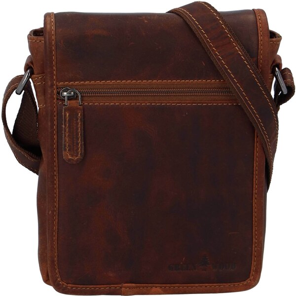 Pánska kožená taška cez rameno Greenwood Felix - hnedá 20507878