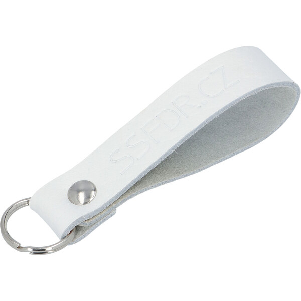 Kožená kľúčenka pútko na kľúče biela - SSFDR Azuro biela 20541699