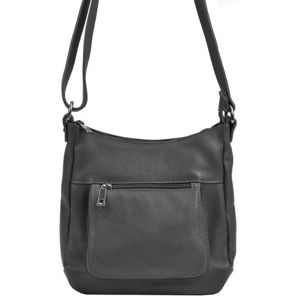 Kožená crossbody dámska kabelka Patrizia Piu tmavo šedá 20620905