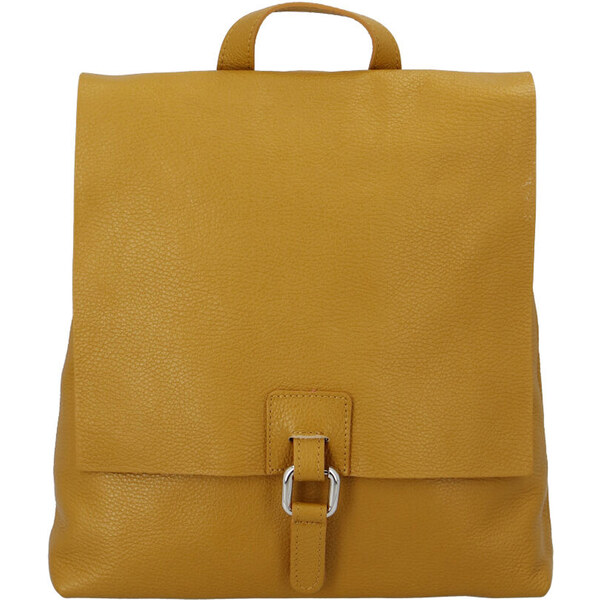 Dámsky kožený batôžtek kabelka žltý - ItalY Francesco žltá 20637430