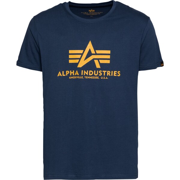 ALPHA INDUSTRIES Tričko tmavomodrá / horčicová 21072050
