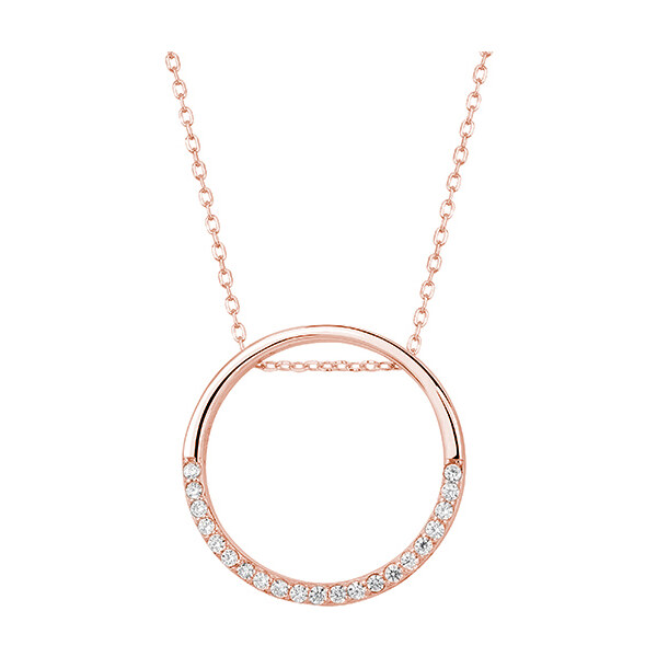 Olivie Strieborný náhrdelník KRUH ROSE 4537 20803383