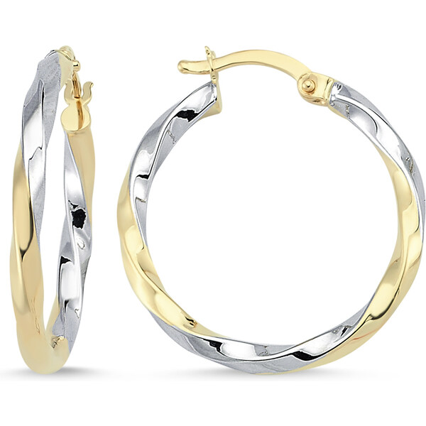 Lillian Vassago Kombinované zlaté náušnice s kĺbovým zapínaním 2,5 cm 55607371