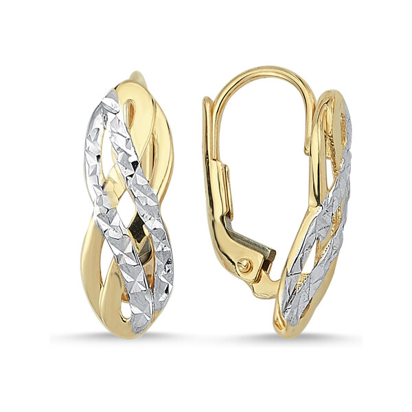 Lillian Vassago Gravírované náušnice z kombinovaného zlata LLV46 23136022