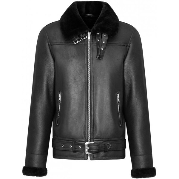 Sikora Pánska kožušinová bunda Liam - čierna 27723927