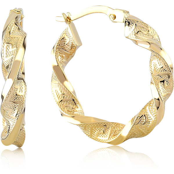 Lillian Vassago Grécke náušnice zo žltého zlata s točivým designom 2,2 64206700