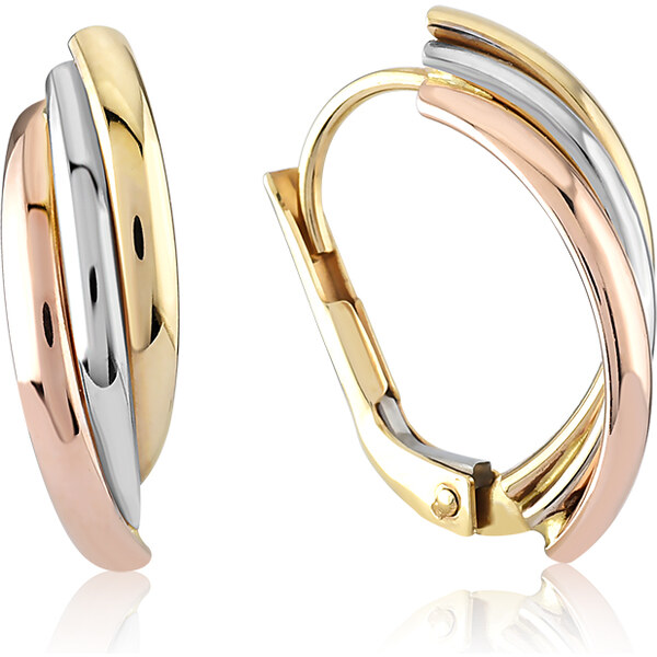 Lillian Vassago Patentové náušnice z kombinovaného zlata LLV06-GER101 64206702