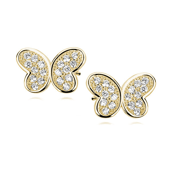 Olivie Strieborné náušnice ZLATÝ MOTÝĽ 4572 20803415