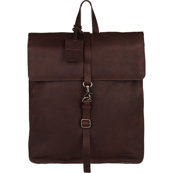 Trendy kožený batoh Burkely Alm - tmavo hnedá 20839694