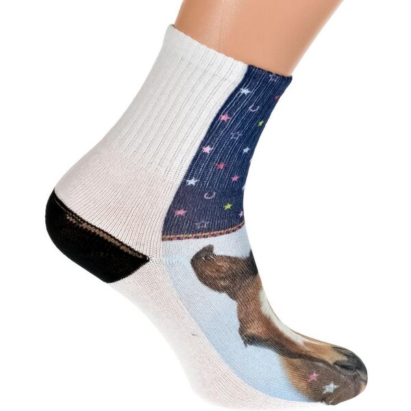 AURA.VIA Bielo-modré ponožky ANI 20856297