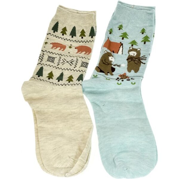 AURA.VIA Balenie dámskych béžovo-modrých ponožiek OLA 20856299