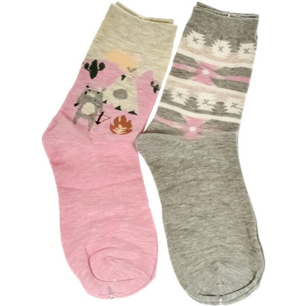 AURA.VIA Balenie dámskych ružovo-sivých ponožiek OLA 20856300