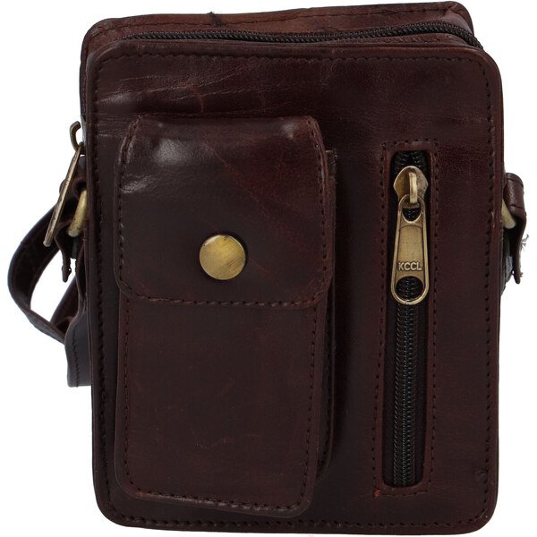 Pánska kožená kapsička na doklady červenohnedá - Tomas Furry hnedá 56864129