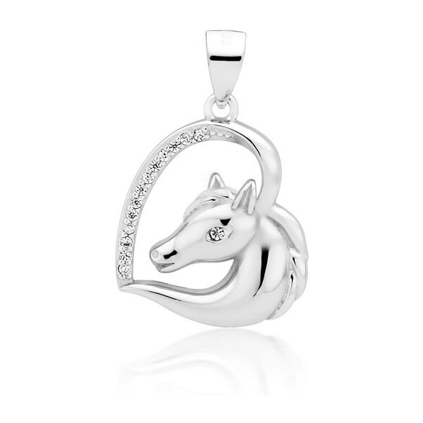 Olivie Strieborný prívesok KÔŇ V SRDCI 4656 21224216