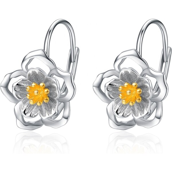 Olivie Strieborné náušnice KÚZELNÝ KVIETOK 4677 21224237