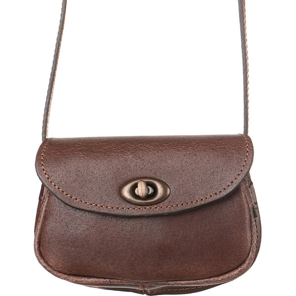 Glara Vintage mini kožená kabelka poštárka 28897743