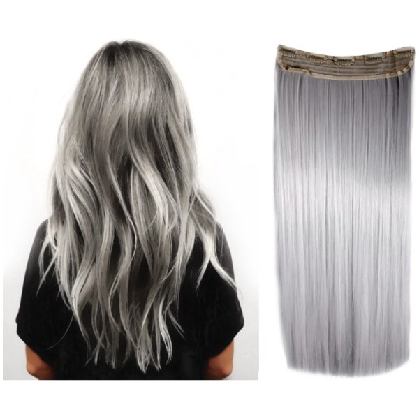 Clipinhair Clip in pás japonský kanekalon 63cm rovný - čierna 21953050