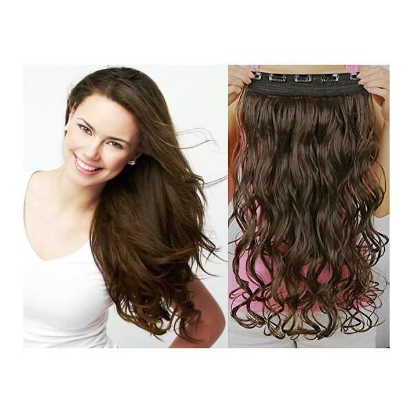 Clipinhair Clip in REMY vlasový pás 43cm vlnitý - tmavo hnedá 21057121