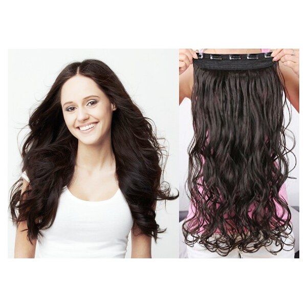 Clipinhair Clip in REMY vlasový pás 43cm vlnitý - prírodná čierna 21057122