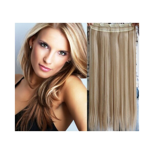 Clipinhair Clip in REMY vlasový pás 43cm rovný - platina / svetlo 21057125