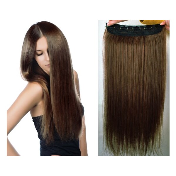 Clipinhair Clip in REMY vlasový pás 43cm rovný - stredne hnedá 21057133