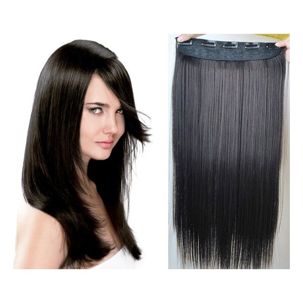 Clipinhair Clip in REMY vlasový pás 63cm rovný - prírodná čierna 21057097