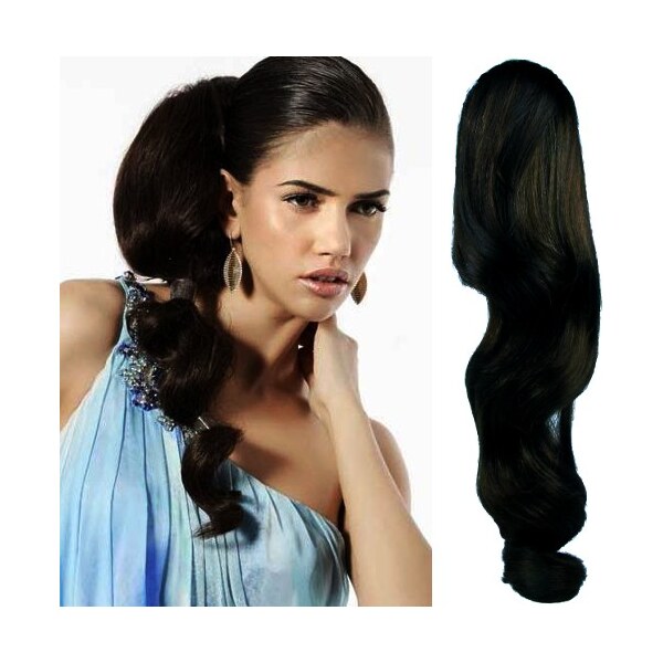 Clipinhair CLIP IN COP VLNITÝ 100% ĽUDSKÉ REMY VLASY 50CM - ČIERNY 21057177