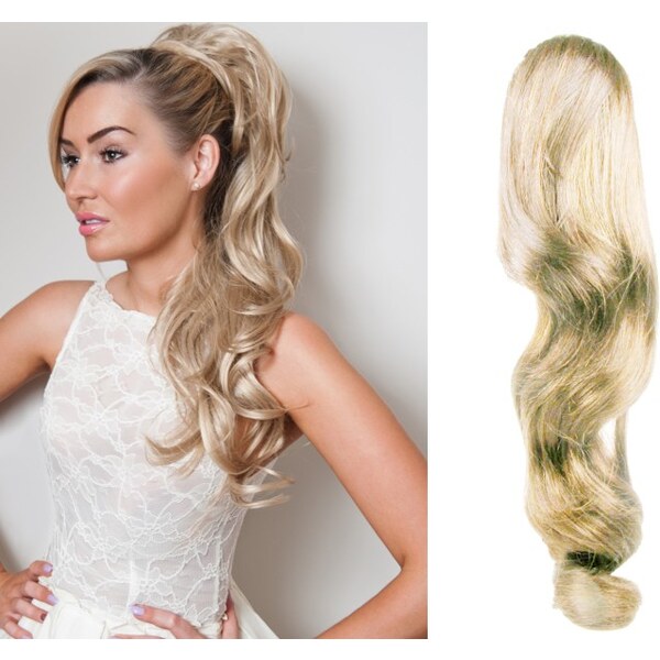 Clipinhair Clip in cop so štipcom vlnitý 60 cm - platina 21057203