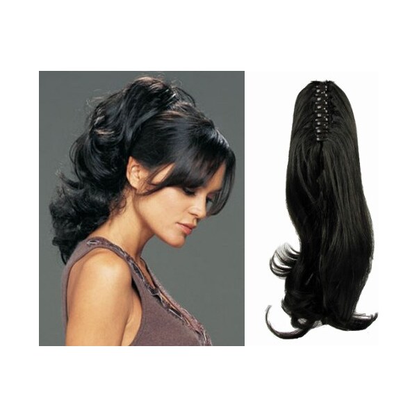 Clipinhair Clip in cop so štipcom vlnitý 60 cm - čierny 21057205