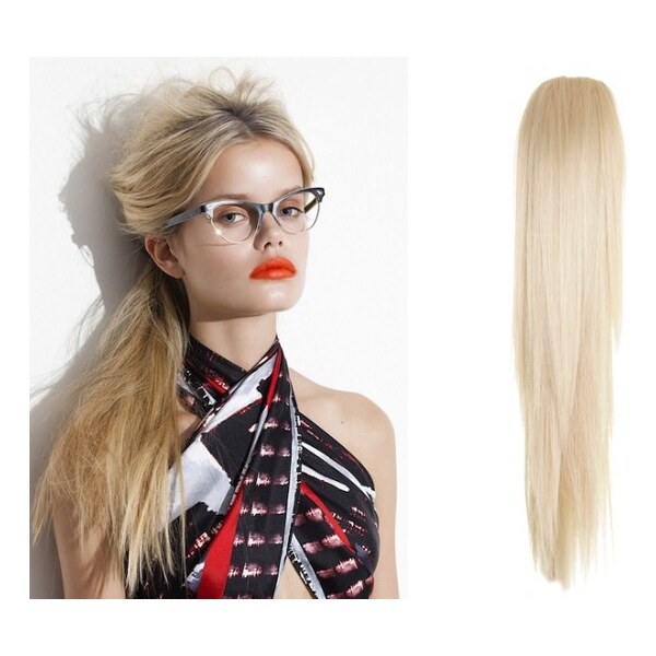 Clipinhair Clip in cop so štipcom rovný 60 cm - platina 21057207