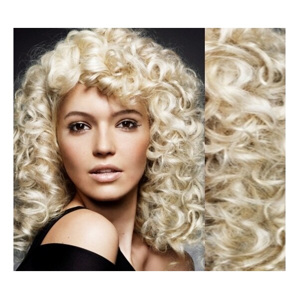 Clipinhair Clip in kučeravé vlasy 100% ľudské REMY 53 cm - platina 21057333