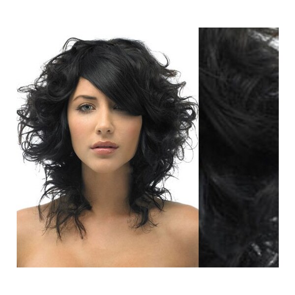 Clipinhair Clip in kučeravé vlasy 100% ľudské REMY 53cm - čierna 21057339