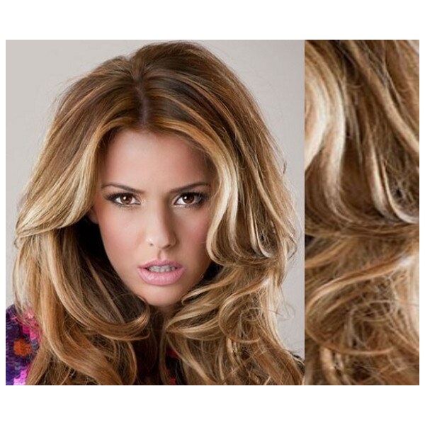 Clipinhair Clip in vlnité vlasy pravé ľudské REMY 53 cm - svetlý melír 21057341