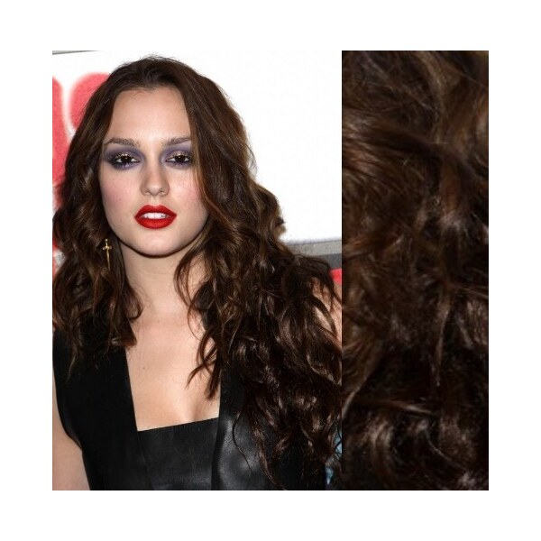 Clipinhair Clip in vlnité vlasy pravé ľudské REMY 53cm - tmavo hnedá 21057349
