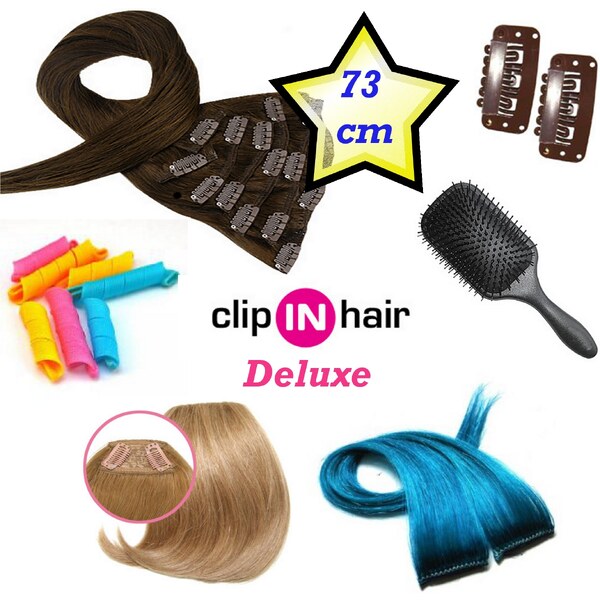 Clipinhair Clip in deluxe balíček - clip maxi set 73cm REMY pravé 21057478