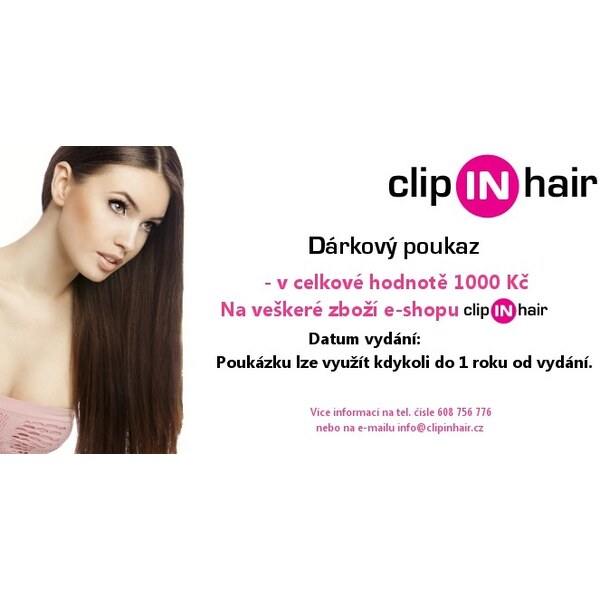 Darčekový poukaz clipINhair.cz vo vybranej hodnote na tovar 21057520