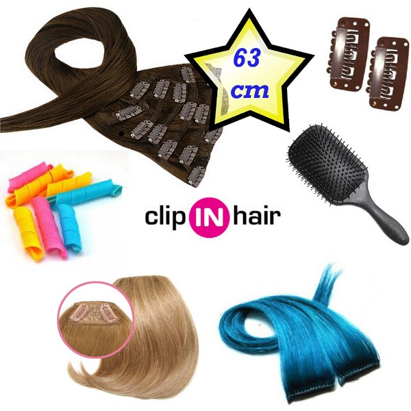 Clipinhair Clip in deluxe balíček - clip vlasy 63cm REMY pravé ľudské 21057482
