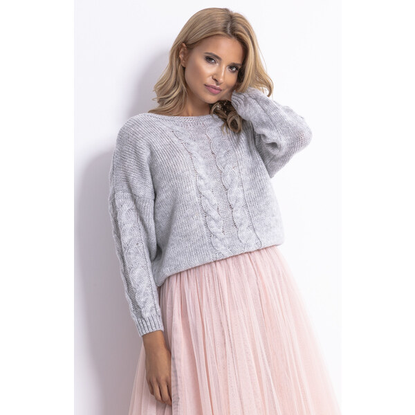 Glara Dámsky vlnený sveter s V na chrbte 21088816