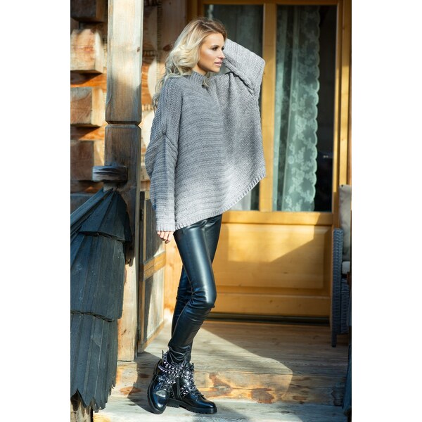 Glara Dámsky vlnený sveter s riadkovaním 21088811